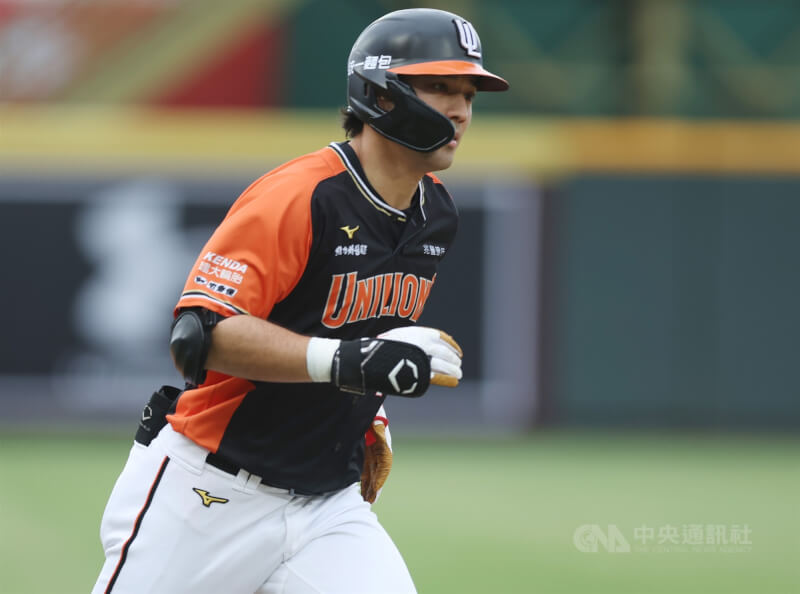 中職統一7-ELEVEn獅隊強打林安可。（中央社檔案照片）