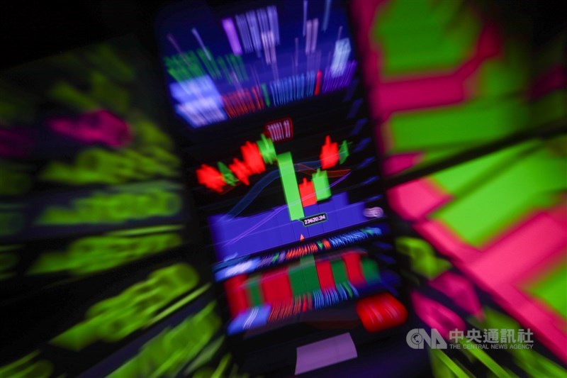 圖為台股示意圖。（中央社檔案照片）