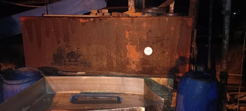 中市養豬場爆非洲豬瘟，案例場廚餘蒸煮機疑似今年4月已損壞，但台中市環保局稽查卻未發現，圖為事發場的廚餘蒸煮機。（農業部提供）中央社記者蘇木春傳真　114年11月4日