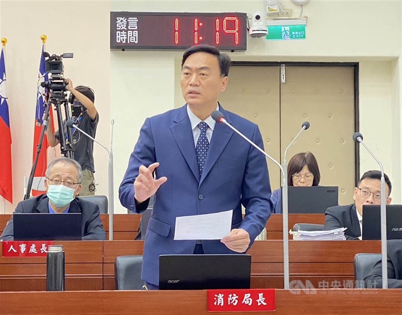 圖為新竹市消防局長李世恭。（中央社檔案照片）