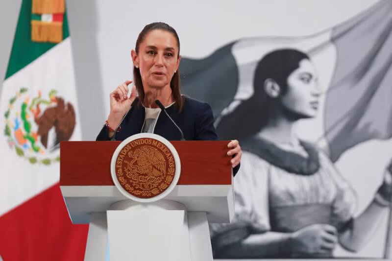 墨西哥總統薛恩鮑姆。（路透社）