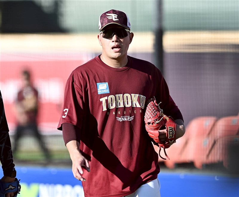 日職東北樂天金鷲隊來台打交流賽，旅日台灣好手宋家豪（圖）也有隨隊來台，有機會在家鄉獻技。（桃園市政府提供）中央社記者謝靜雯傳真 114年11月7日