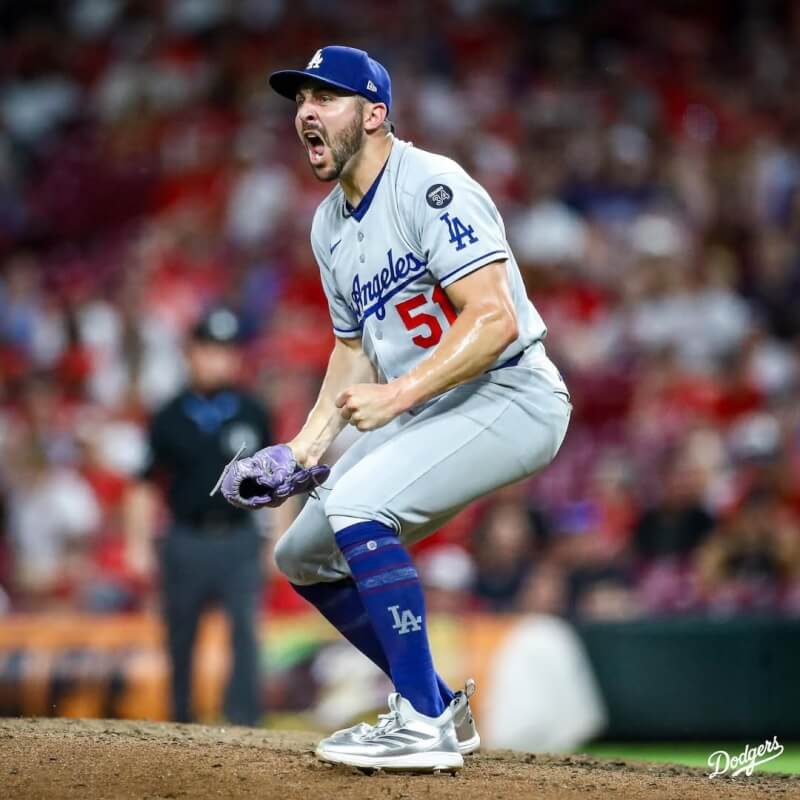 MLB洛杉磯道奇左投維西亞。（圖取自instagram.com/dodgers）
