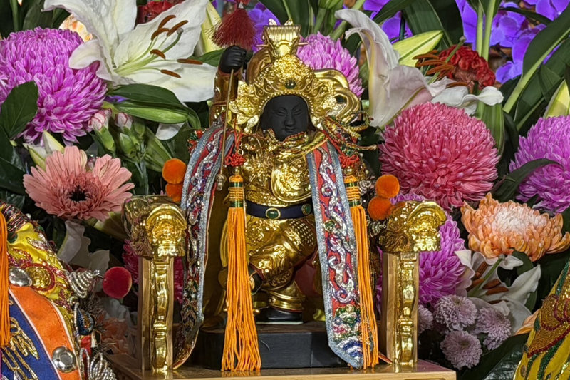 台南市北區鄭子寮福安宮奉祀中壇元帥神像日久受損，廟方透過3D掃描建模，並以擲筊方式決定細節，復刻新神像用來外出參與祭典活動。（廟方提供）中央社記者楊思瑞台南傳真　114年11月9日