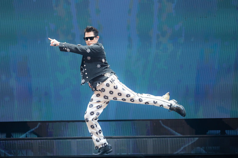 香港天王郭富城8日首次在高雄巨蛋開唱，熱跳嗨唱多首經典歌曲。（爵士娛樂、iMe TW提供）中央社記者王心妤傳真　114年11月9日