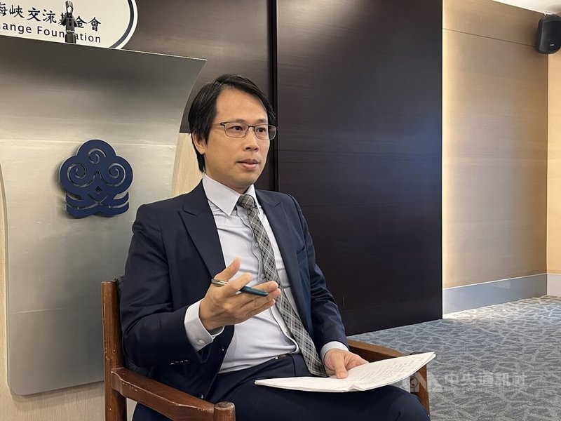 海峽交流基金會（海基會）14日下午召開背景說明會，由副秘書長黎寶文主持。中央社記者李雅雯攝　114年11月14日