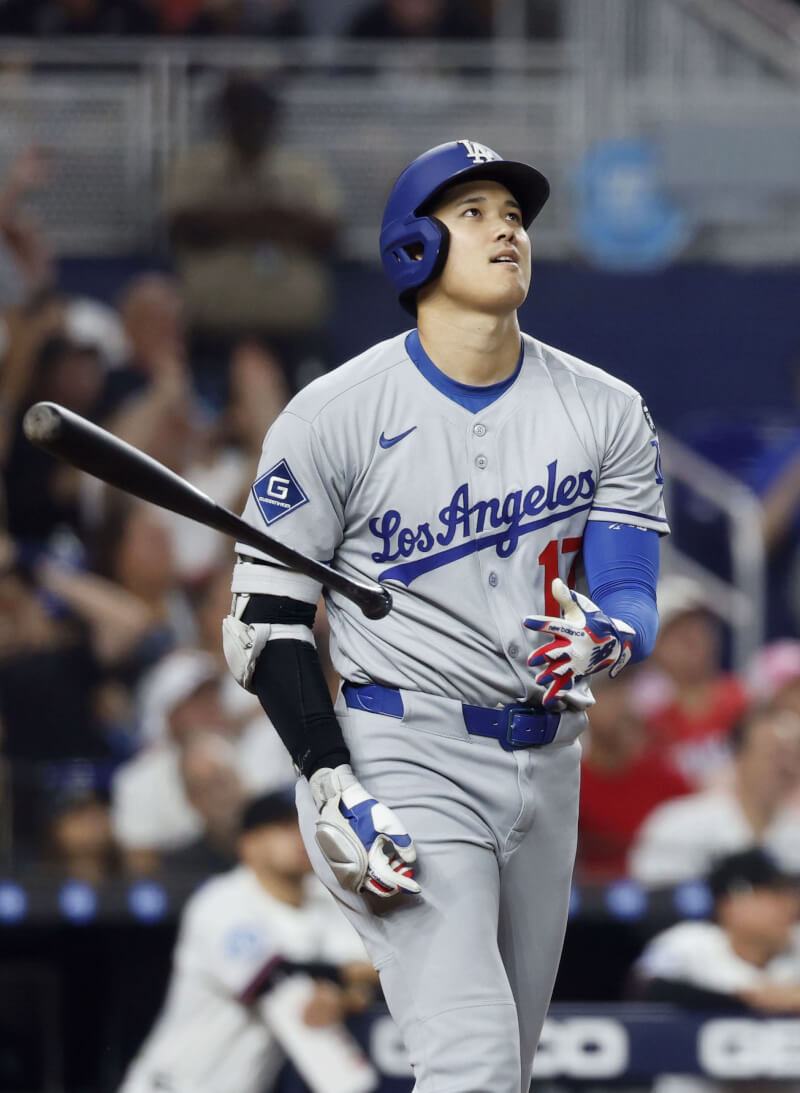 MLB洛杉磯道奇日籍「二刀流」球星大谷翔平第4度獲選年度MVP。（共同社）