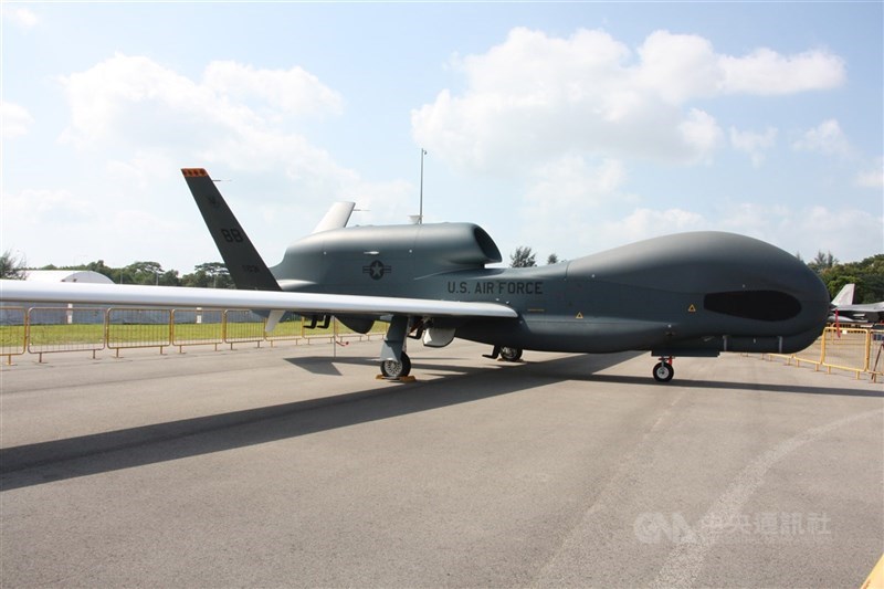 美軍的全球鷹無人機。(中央社檔案照片)