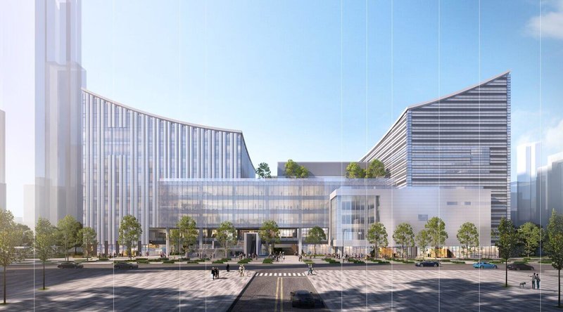 台北市政府工務局水利工程處表示，規劃座落大安區的台北音樂廳與圖書總館已於11月完成評選及決標作業，預計民國115年3月開工，119年底完工。圖為模擬圖。（台北市水利處提供）中央社記者楊淑閔傳真　114年11月17日