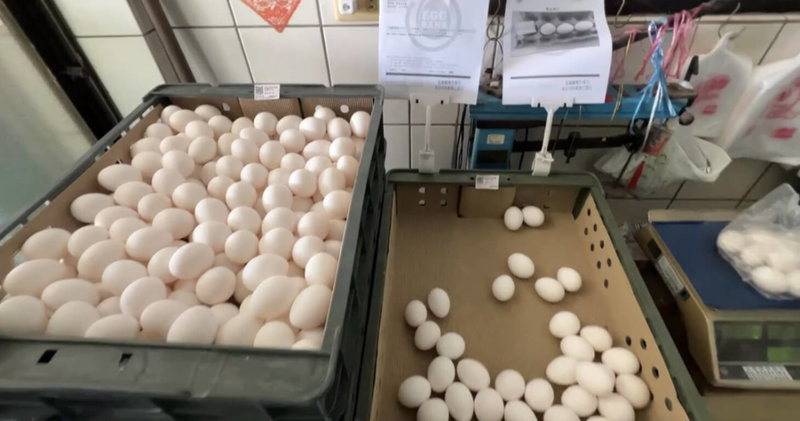 台中市龍忠蛋行日前進貨彰化文雅畜牧場雞蛋,業者17日表示,經營蛋行50年,平常許多鄰居買蛋,要換蛋、退款都接受,現在的蛋都安全。(民眾提供)中央社記者趙麗妍傳真 114年11月17日