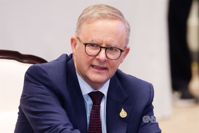 澳大利亞總理艾班尼斯。（中央社檔案照片）