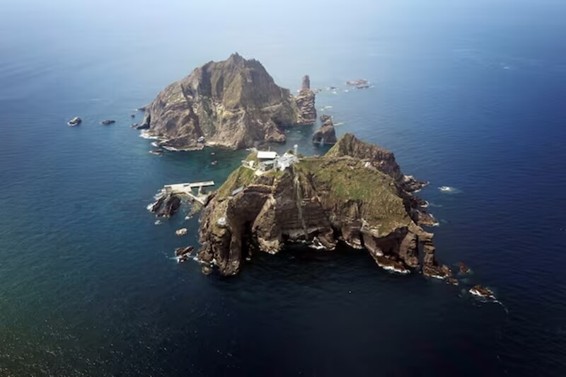 日韓之間在獨島（日本稱為竹島），存有主權爭議。（路透社）