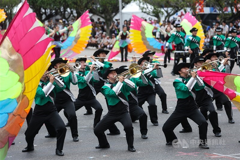 圖為有「翡翠騎士」稱號的「日本東京農業大學第二高等學校吹奏樂部」。（中央社檔案照片）
