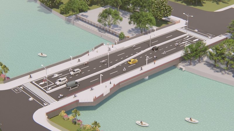 高雄市九如橋改建工程進入引道路面抬升作業，預計2026年6月通車。圖為完工模擬圖。（高雄市工務局提供）中央社記者蔡孟妤傳真　114年11月18日