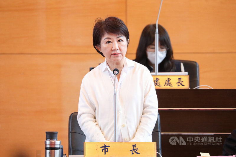 交通部長陳世凱與藝人沈文程合拍高齡換照宣導廣告，獲熱烈討論；台中市長盧秀燕（圖）19日對宣導影片發表看法，她認為，交通部長宣導交通政策，理所當然，適當代言合理。中央社記者趙麗妍攝　114年11月19日