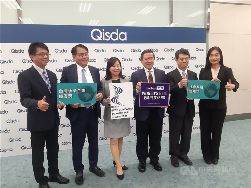 圖為佳世達法人說明會（中央社檔案照片）