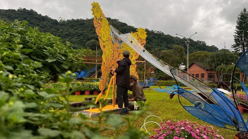 台北市公園處20日表示，士林官邸菊展將在28日登場，此次以「藝菊圓夢」為主題，打造結合花藝美學與城市故事的15大主題展區。（台北市公園處提供）中央社記者陳昱婷傳真 114年11月20日