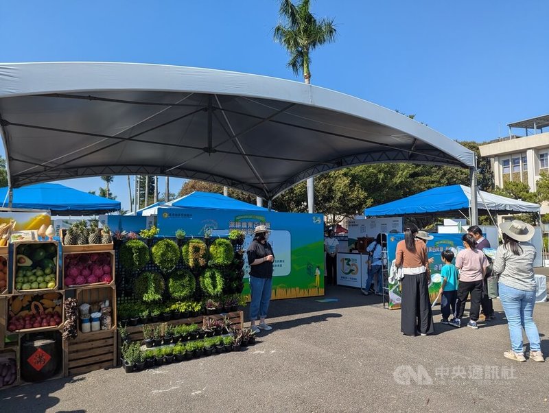 農業部農業試驗所22日舉辦130週年所慶活動並對外開放，設有成果展示區、創生市集、共學手作區等多元活動，吸引許多民眾到場參觀。中央社記者蘇木春攝　114年11月22日