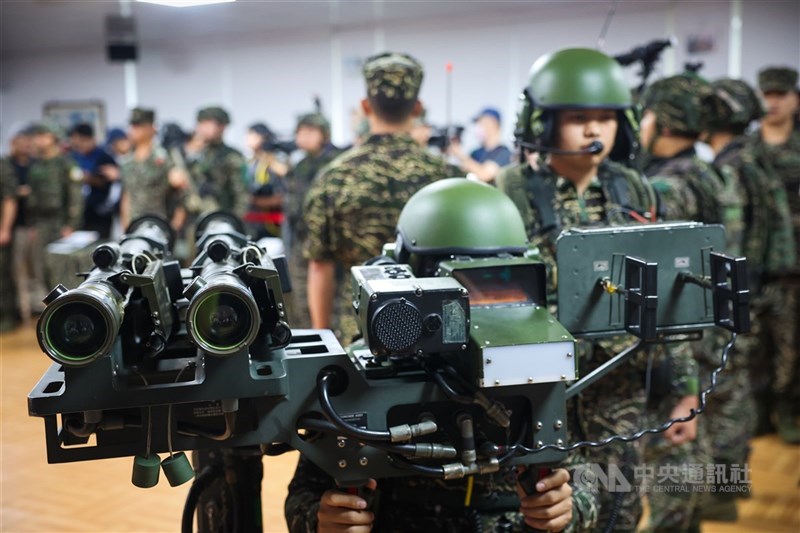 圖為海軍陸戰隊66旅展示戰力。（中央社檔案照片）