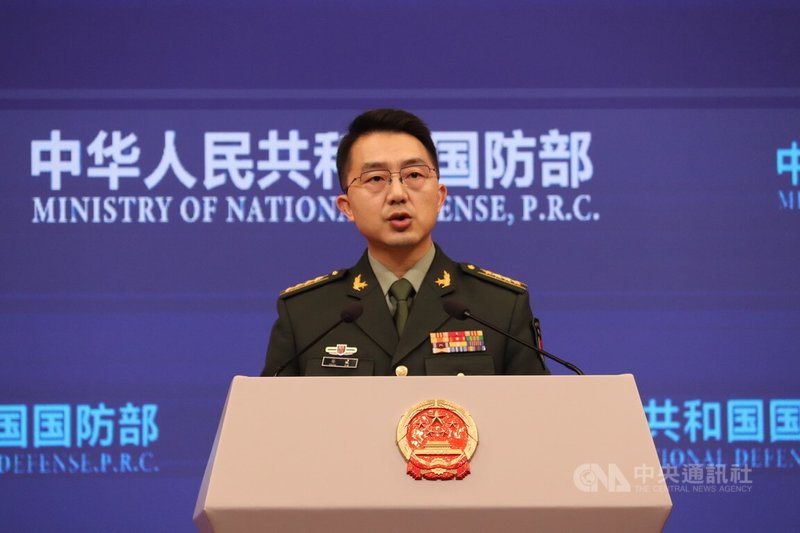 中國國防部27日召開例行記者會，由發言人蔣斌回應中外記者提問。中央社記者呂佳蓉北京攝　114年11月27日