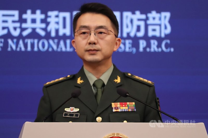 中國國防部27日召開例行記者會，由發言人蔣斌回應中外記者提問。中央社記者呂佳蓉北京攝　114年11月27日