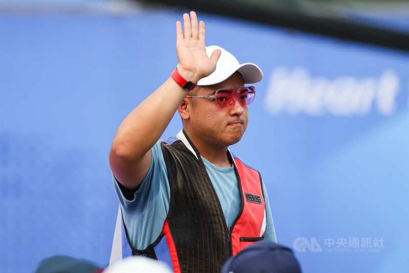 巴黎奧運射擊定向飛靶銅牌得主李孟遠。（中央社檔案照片）