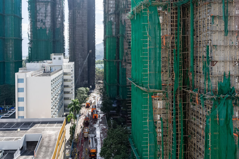 香港宏福苑大火造成128人死亡。（美聯社）
