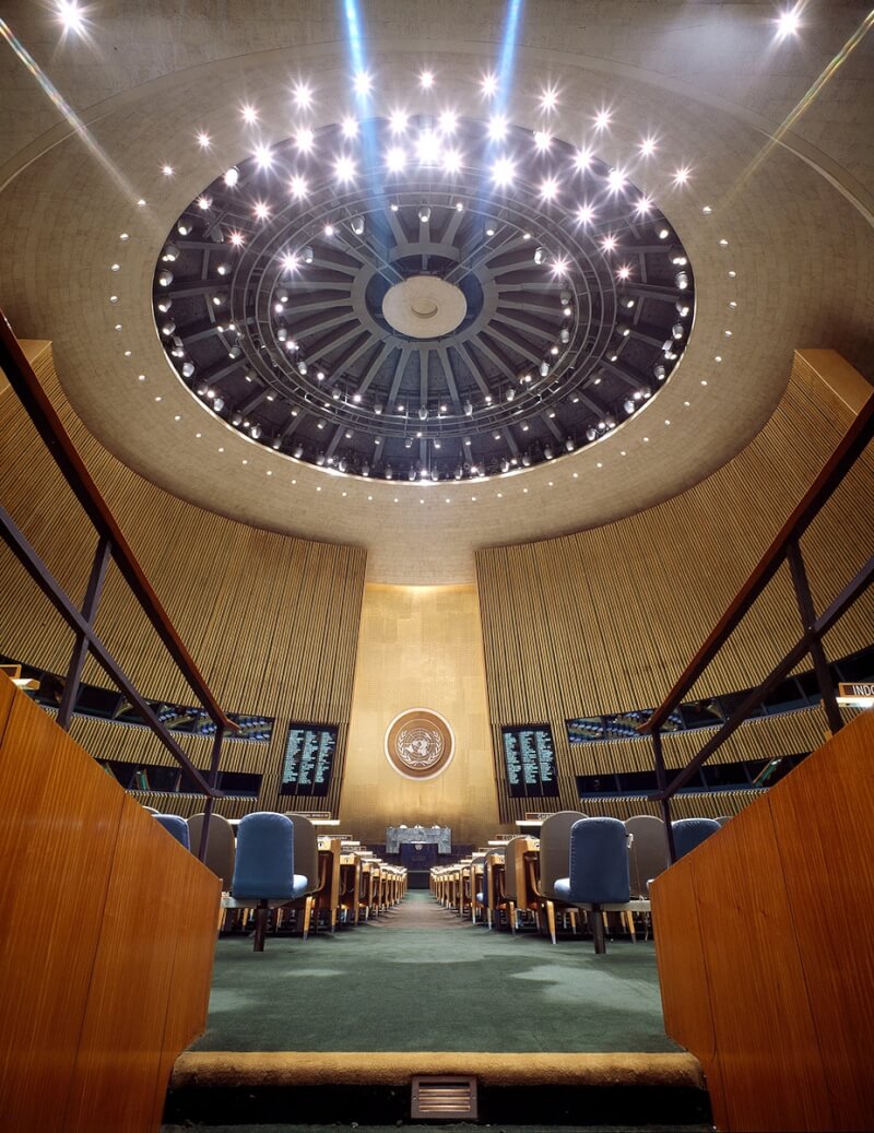 聯合國大會堂。（圖取自聯合國網頁un.org）