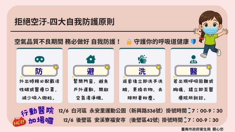 台南市後壁區烏樹林廢棄物暫置場大火3日深夜完全撲滅，台南市政府衛生局啟動「行動醫院」提供醫療支援。（台南市政府提供）中央社記者張榮祥台南傳真　114年12月5日