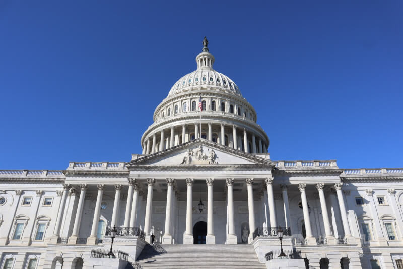 圖為美國國會大廈。（中央社檔案照片）