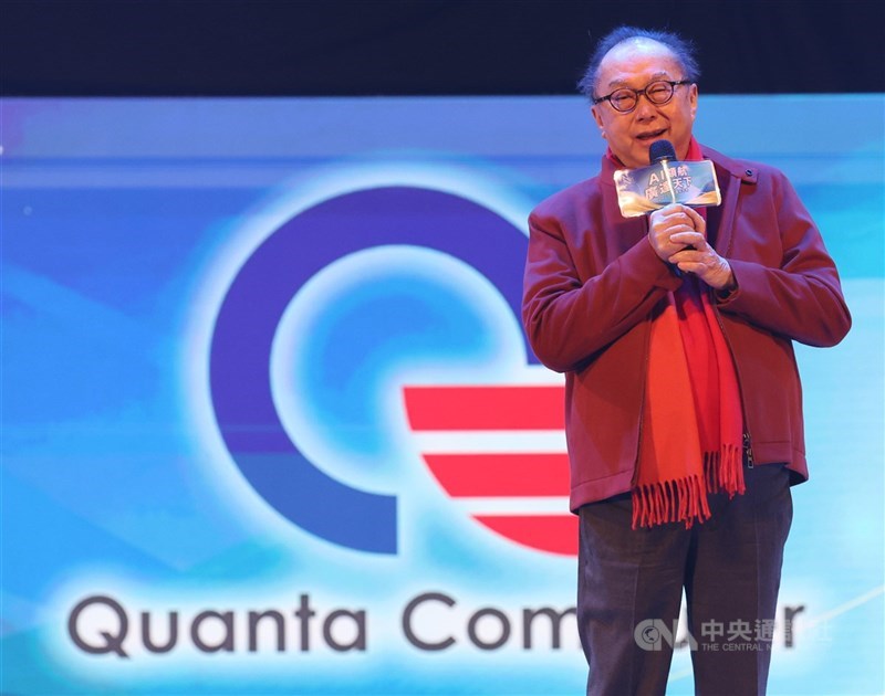 圖為廣達董事長林百里。（中央社檔案照片）