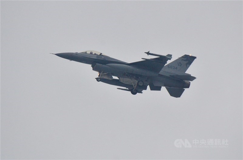 圖為空軍F-16戰機。（中央社檔案照片）