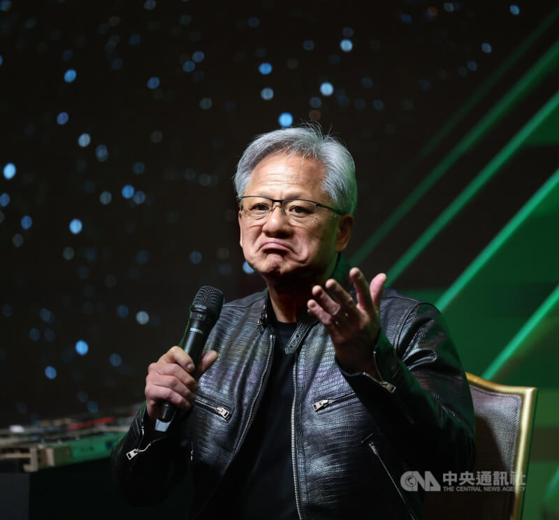 輝達執行長黃仁勳。（中央社檔案照片）
