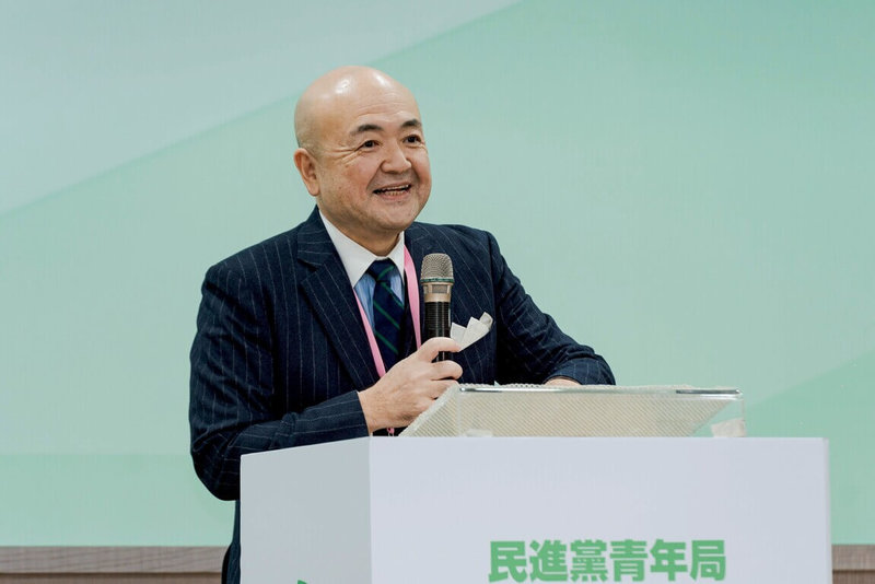 日本台灣交流協會代表片山和之10日受邀出席「民進黨青年局會員大會」。(民進黨提供)中央社記者葉素萍傳真 114年12月10日