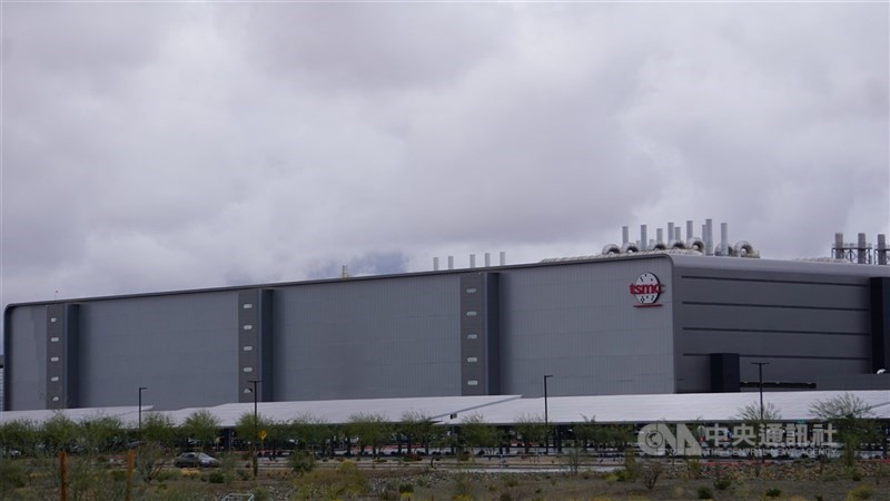 圖為台積電（TSMC）美國廠位於亞利桑那州的鳳凰城市郊。（中央社檔案照片）