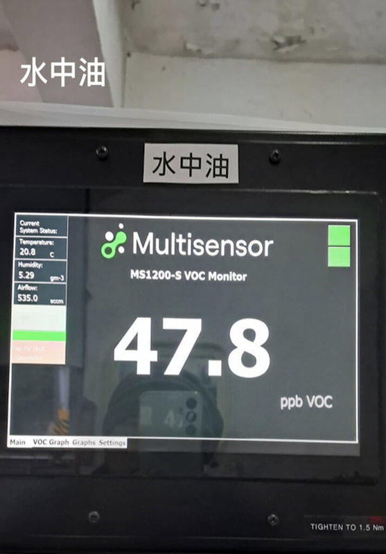 台水水中油監測儀用於偵測水中總揮發性有機物濃度。（台水提供）中央社記者曾智怡傳真　114年12月13日