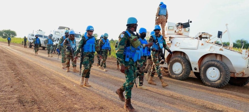聯合國維和部隊人員在蘇丹領土爭議地區阿貝巡邏。（圖取自聯合國網頁un.org）