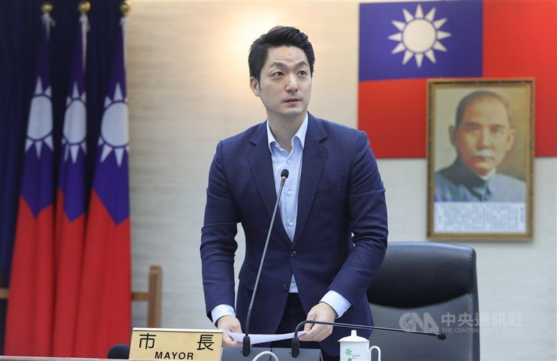 圖為台北市長蔣萬安過去主持市政會議照片。（中央社 檔案照片）