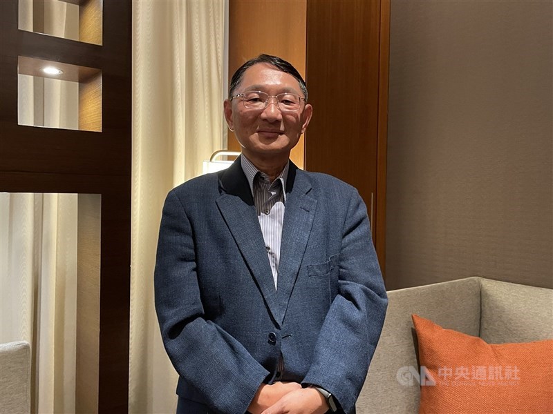 圖為利機總經理黃道景，強調均熱片產品布局CoWoS先進封裝應用。 （中央社檔案照片）