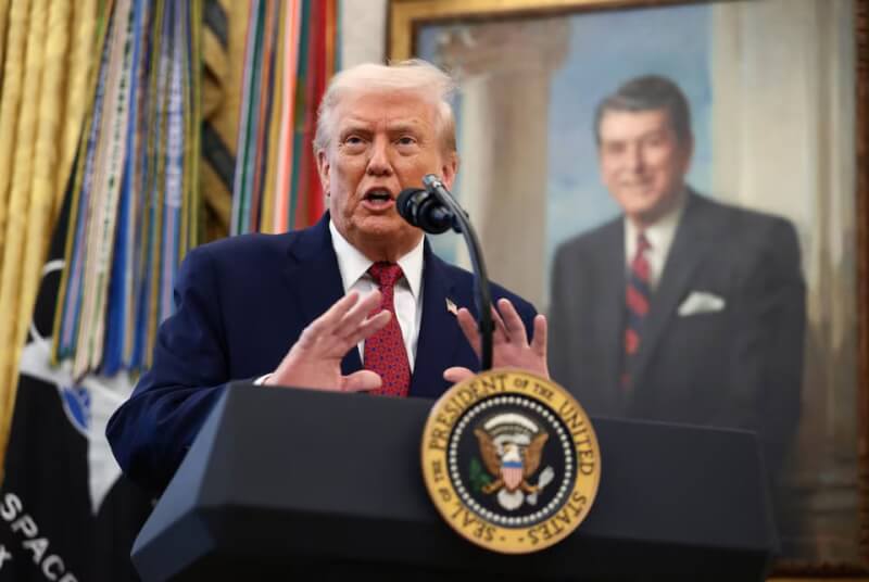 美國總統川普預告17日將發表全國演說。（路透社）