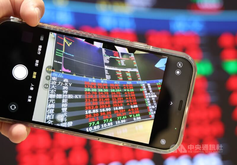 台股示意圖。（中央社檔案照片）