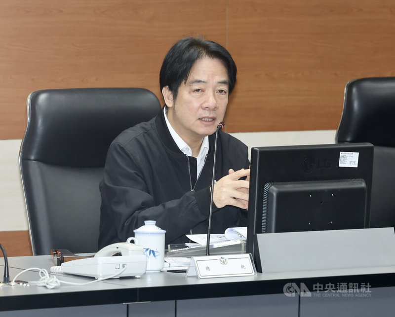 總統賴清德20日前往警政署聽取「1219北市隨機襲擊事件」專案進度報告。中央社記者張皓安攝 114年12月20日