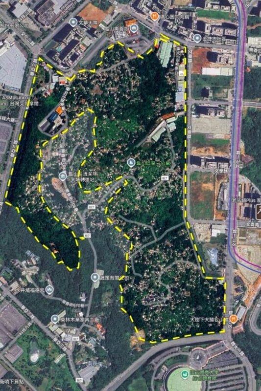 桃園市政府都市發展局22日表示，不受弊案影響，林口特定區工五工業區擴大案將持續進行，林口工五擴大案位於林口特定區計畫內農業區，基地位於A7整開區及工五工業區間，面積約50公頃採區段徵收方式整體開發。圖為空拍圖。（桃園市政府都市發展局提供）中央社記者吳睿騏桃園傳真　114年12月22日