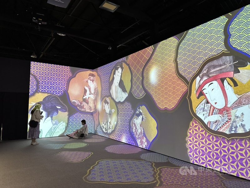 「會動的浮世繪展-日本藝術絕代之華」24日起在高雄駁二藝術特區登場，展覽以動畫、投影與音樂再現超過300件經典作品，展期到2026年3月10日。中央社記者林巧璉攝　114年12月23日