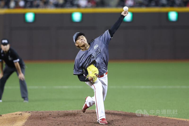 投手王維中。（中央社檔案照片）