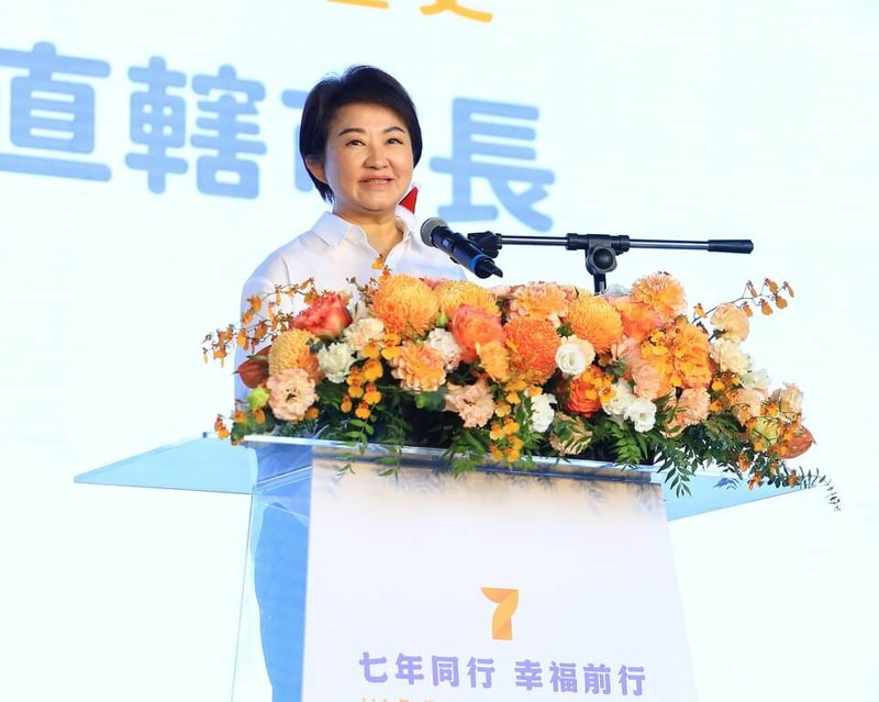 台中市政府24日舉行市長盧秀燕施政7週年成果發表會，盧秀燕表示，她以市政為唯一、全力以赴，目前任期還有一年，她會有始有終，努力奮鬥到最後一秒。（台中市政府提供）中央社記者蘇木春傳真　114年12月24日