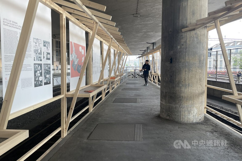 2023年5月，台灣受邀擔任該年洛桑漫畫節主賓國。該年洛桑漫畫節將火車站旁廢棄的空間，改建成藝文空間，台灣漫畫家的作品呈現在園區中。圖攝於2023年5月11日。中央社記者郭芳君洛桑攝　114年12月25日