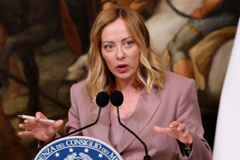 義大利總理梅洛尼。（路透社）