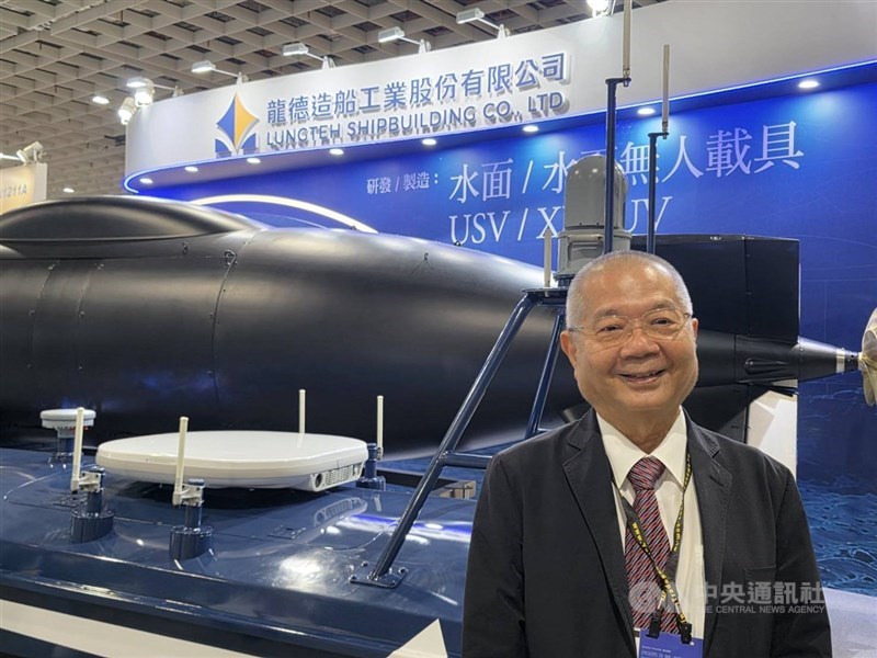 圖為龍德造船董事長黃守真。 （中央社檔案照片）