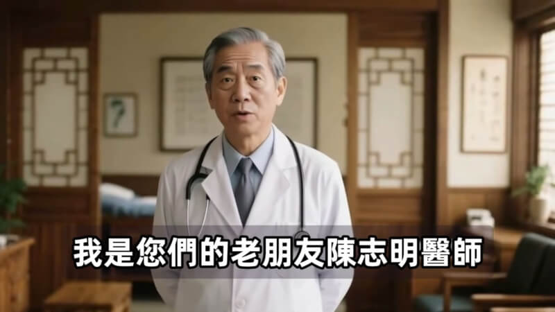 網路AI假醫師影片YT頻道「陳志明醫師」，散布糖尿病等不實訊息，事實查核中心指影片為AI生成，北榮或台大均查無此人。（圖取自陳志明醫師YouTube頻道youtube.com）